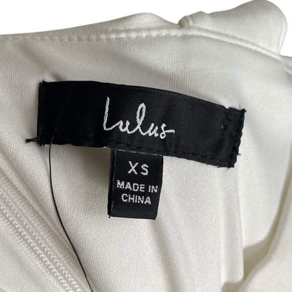 Lulus Baby Youre The One Midi Dress Womens XS Bodycon Party Grad Hoco White - Picture 3 of 10